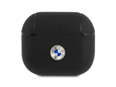 BMW Genuine Leather Silver Logo Case for AirPods 3 - Black BMW Genuine Leather Silver Logo Case for AirPods 3 - Black