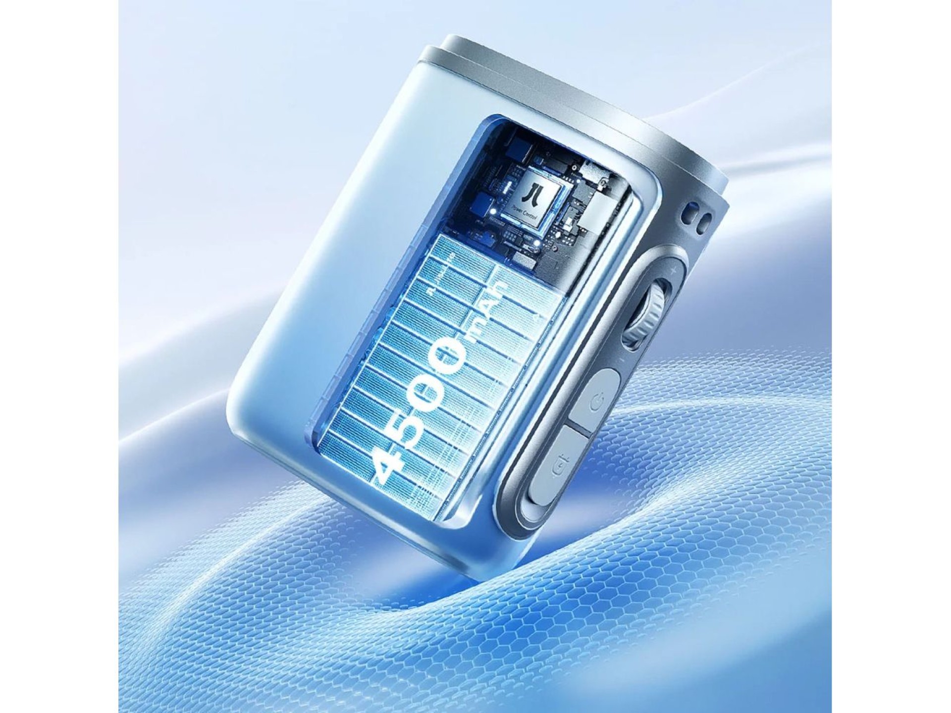 Mini ventilador de pescoço Jisulife 5 4500mAh com cordão - Azul