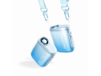 Ventilador de cuello Jisulife 5 de 4500 mAh, mini ventilador con cord�n - Azul