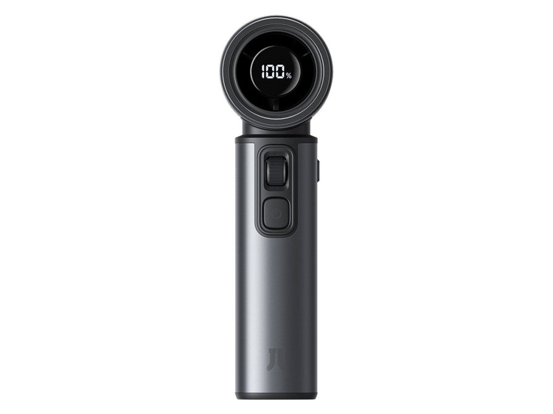 Ventilador portátil Jisulife Ultra2 de 9000 mAh, 5 en 1, mini ventilador USB - Gris oscuro