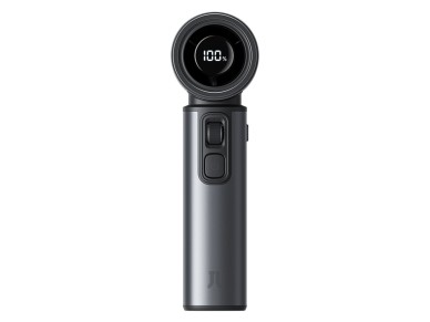 Ventilador port�til Jisulife Ultra2 de 9000 mAh, 5 en 1, mini ventilador USB - Gris oscuro