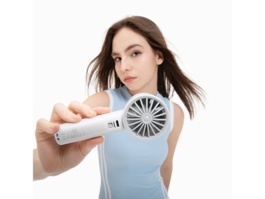 Ventilador port�til Jisulife de 10 pulgadas y 4000 mAh con conexi�n USB - Gris