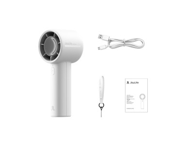 Ventilador port�til Jisulife de 10 pulgadas y 4000 mAh con conexi�n USB - Gris