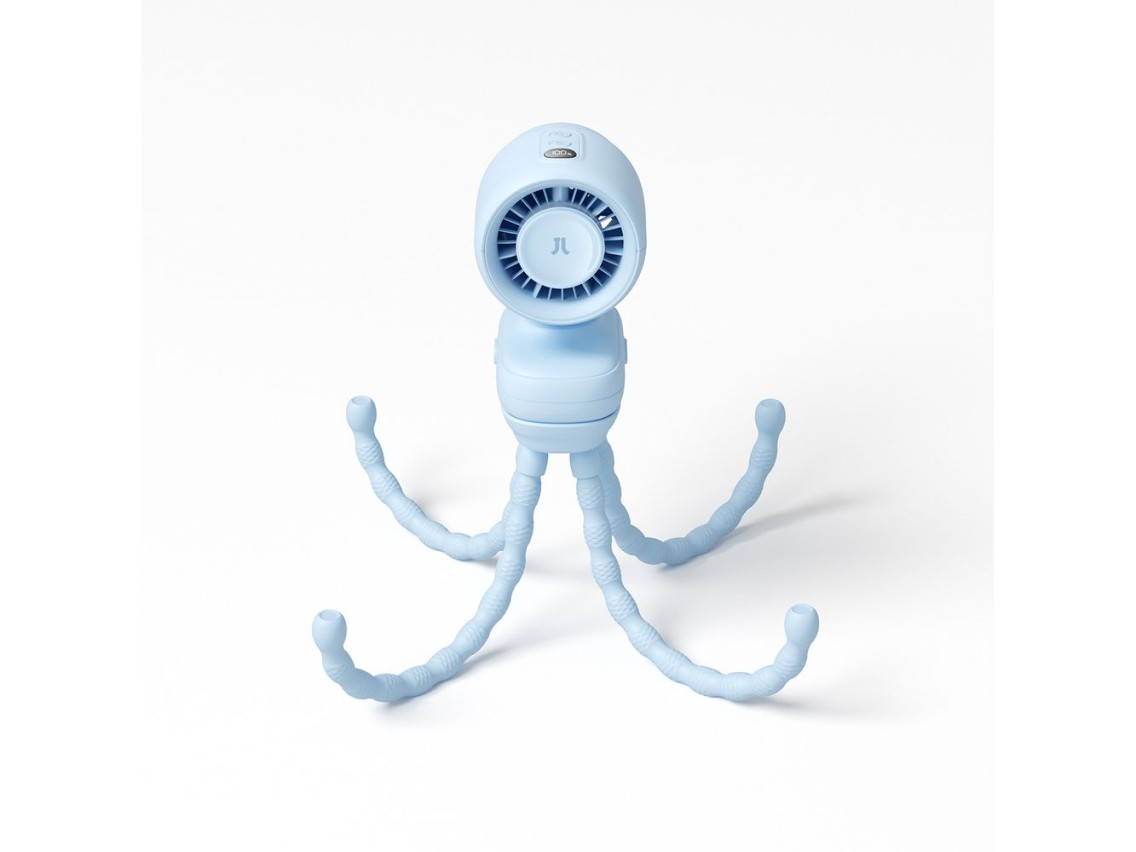Jisulife Stroller Fan 4 5000mAh Mini Fan for Stroller with Flexible Tripod - Blue
