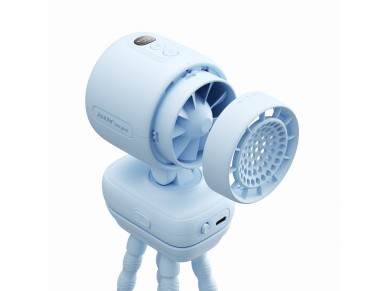 Mini ventilador Jisulife para carrinho de bebê, 5000mAh, com tripé flexível - Azul Mini ventilador Jisulife para carrinho de bebê, 5000mAh, com tripé flexível - Azul