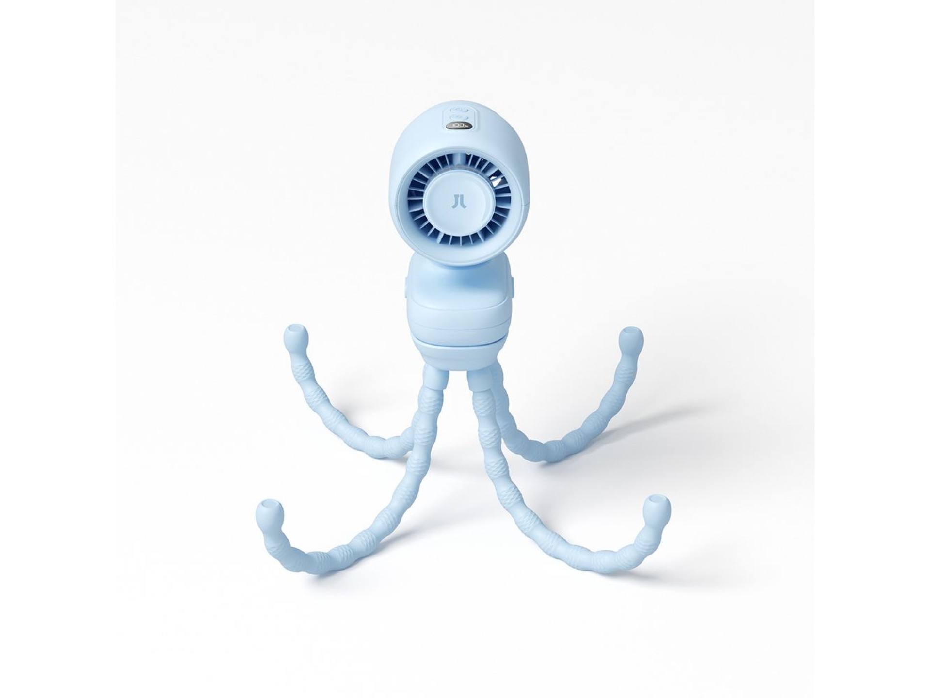 Jisulife Stroller Fan 4 5000mAh Mini Fan for Stroller with Flexible Tripod - Blue
