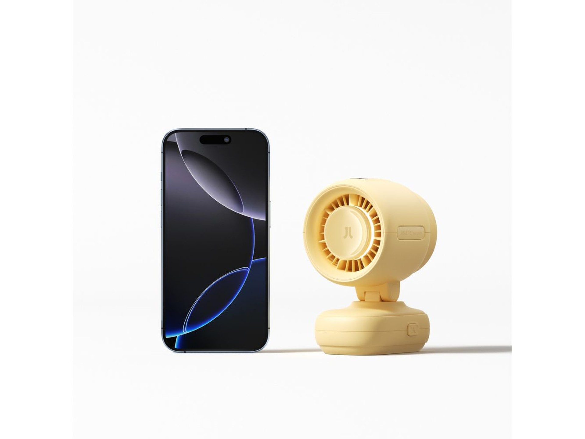 Jisulife Stroller Fan 4 5000mAh Mini Fan for Stroller with Metal Clip - Yellow
