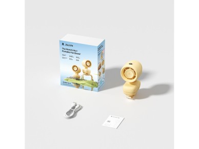 Mini ventilador Jisulife para carrinho de bebê, 5000mAh, com clipe de metal - Amarelo Mini ventilador Jisulife para carrinho de bebê, 5000mAh, com clipe de metal - Amarelo