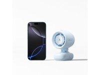 Mini ventilador Jisulife para carrinho de bebê, 5000mAh, com clipe de metal - Azul Mini ventilador Jisulife para carrinho de bebê, 5000mAh, com clipe de metal - Azul