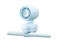 Ventilador para cochecito Jisulife 4 de 5000 mAh, mini ventilador con clip met�lico - Azul