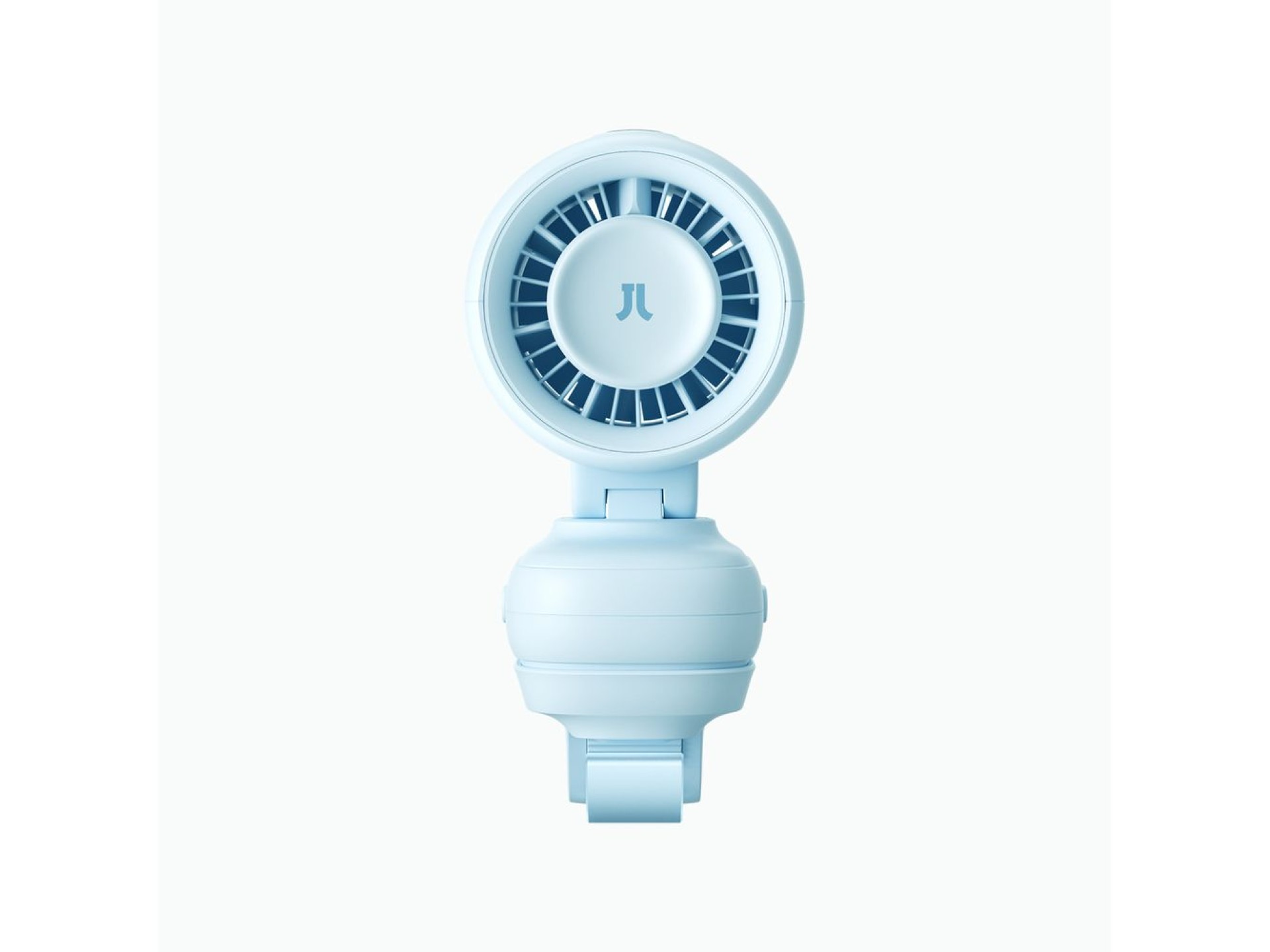 Mini ventilador Jisulife para carrinho de bebê, 5000mAh, com clipe de metal - Azul