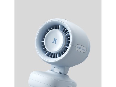 Ventilador para cochecito Jisulife 4 de 5000 mAh, mini ventilador con clip met�lico - Azul