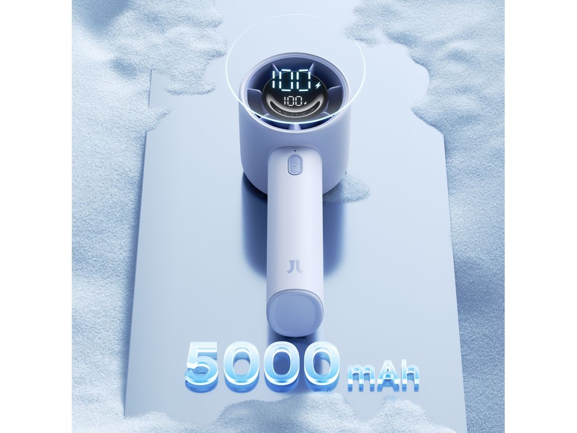 Ventilador portátil USB Jisulife 10S 5000mAh - Azul