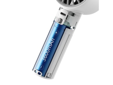 Ventilador port�til Jisulife de 10S y 5000 mAh con conexi�n USB - Gris
