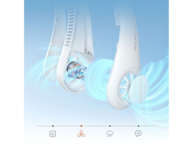 Ventilador de pescoço portátil Jisulife Neck Fan 3 de 4000mAh - Cinza Ventilador de pescoço portátil Jisulife Neck Fan 3 de 4000mAh - Cinza