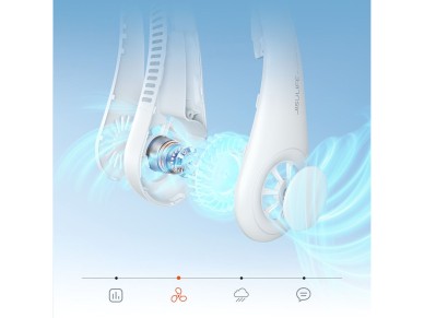 Ventilador de pescoço portátil Jisulife Neck Fan 3 de 4000mAh - Cinza Ventilador de pescoço portátil Jisulife Neck Fan 3 de 4000mAh - Cinza
