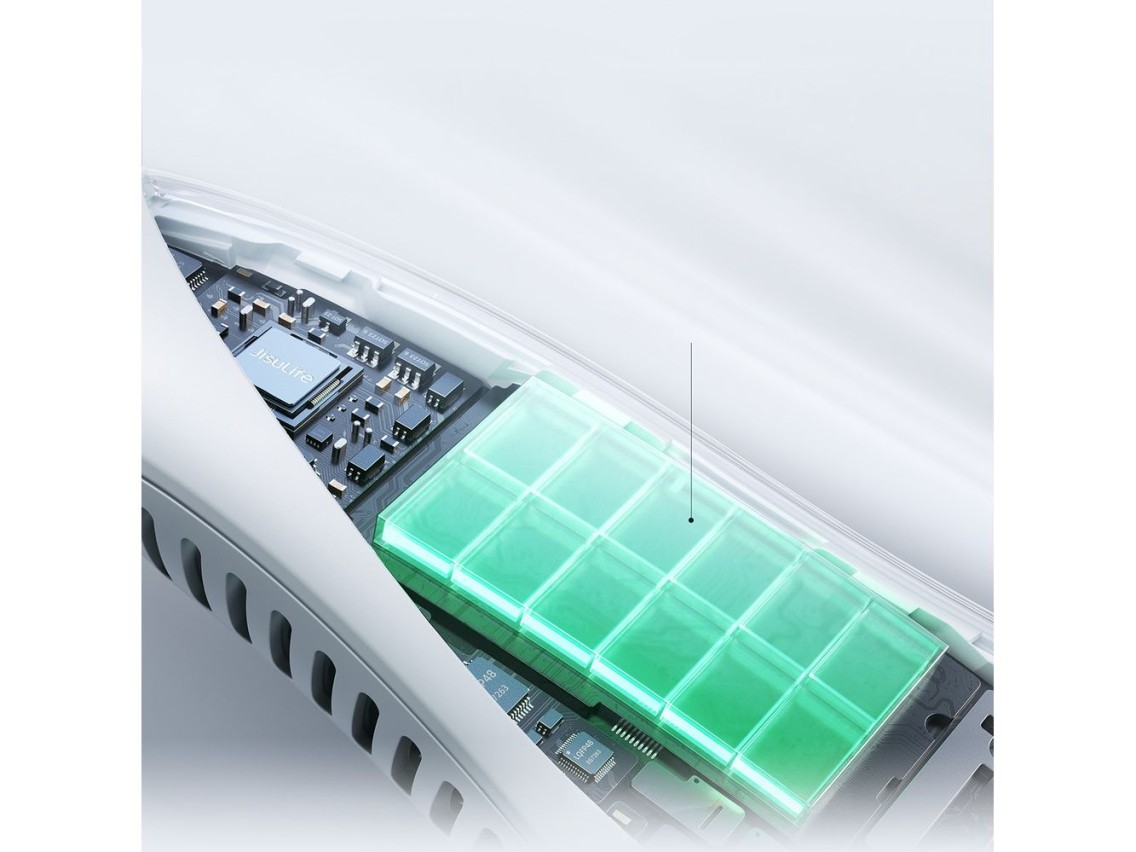 Ventilador de pescoço portátil Jisulife Neck Fan 3 de 4000mAh - Cinza