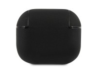 Capa para AirPods 3 em couro genuíno BMW com logotipo prateado - Preta Capa para AirPods 3 em couro genuíno BMW com logotipo prateado - Preta