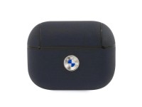 Capa para AirPods Pro em couro genuíno BMW com logotipo prateado - Azul Marinho Capa para AirPods Pro em couro genuíno BMW com logotipo prateado - Azul Marinho