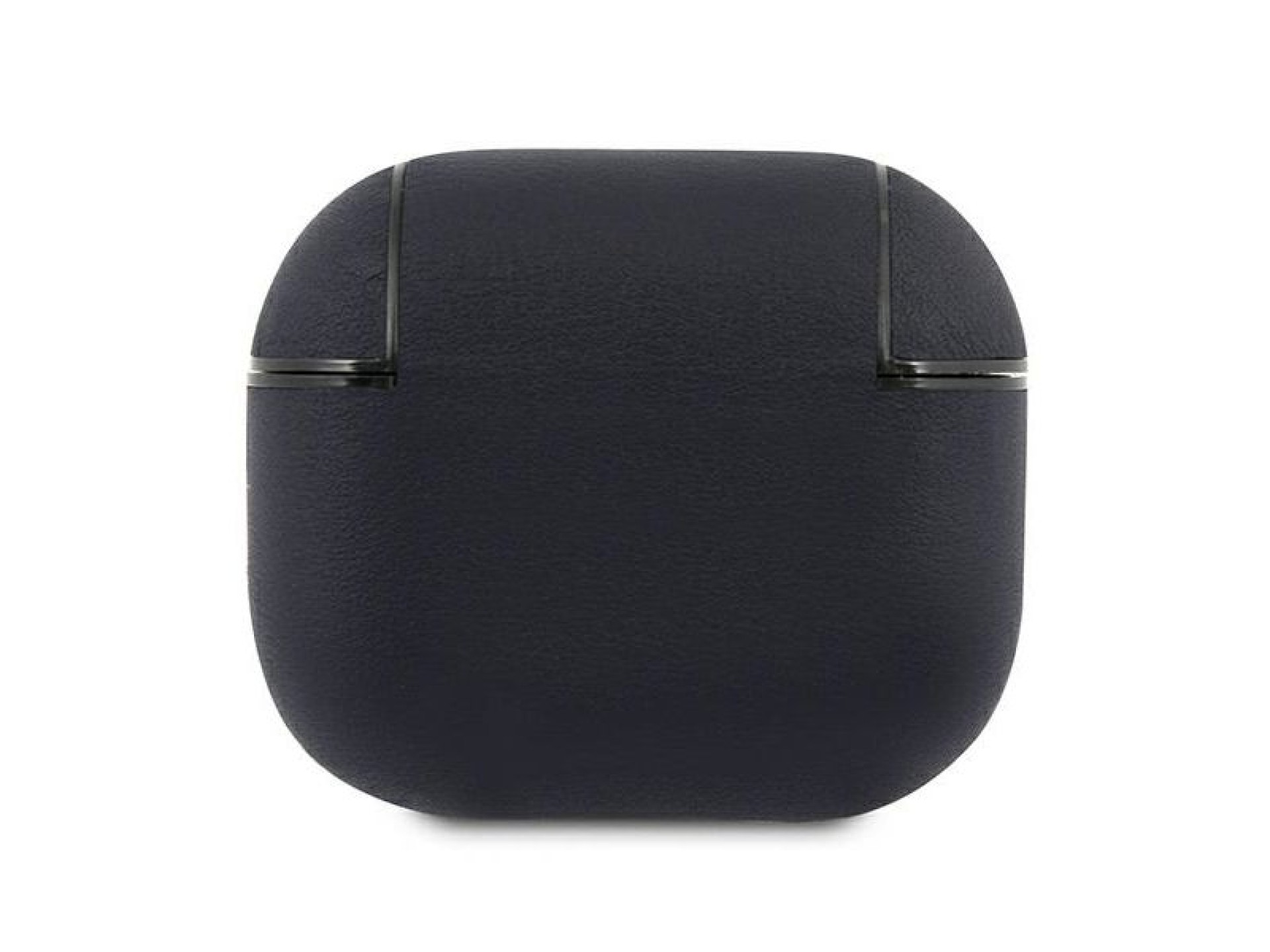Funda de piel auténtica BMW con logo plateado para AirPods 3 - Azul marino