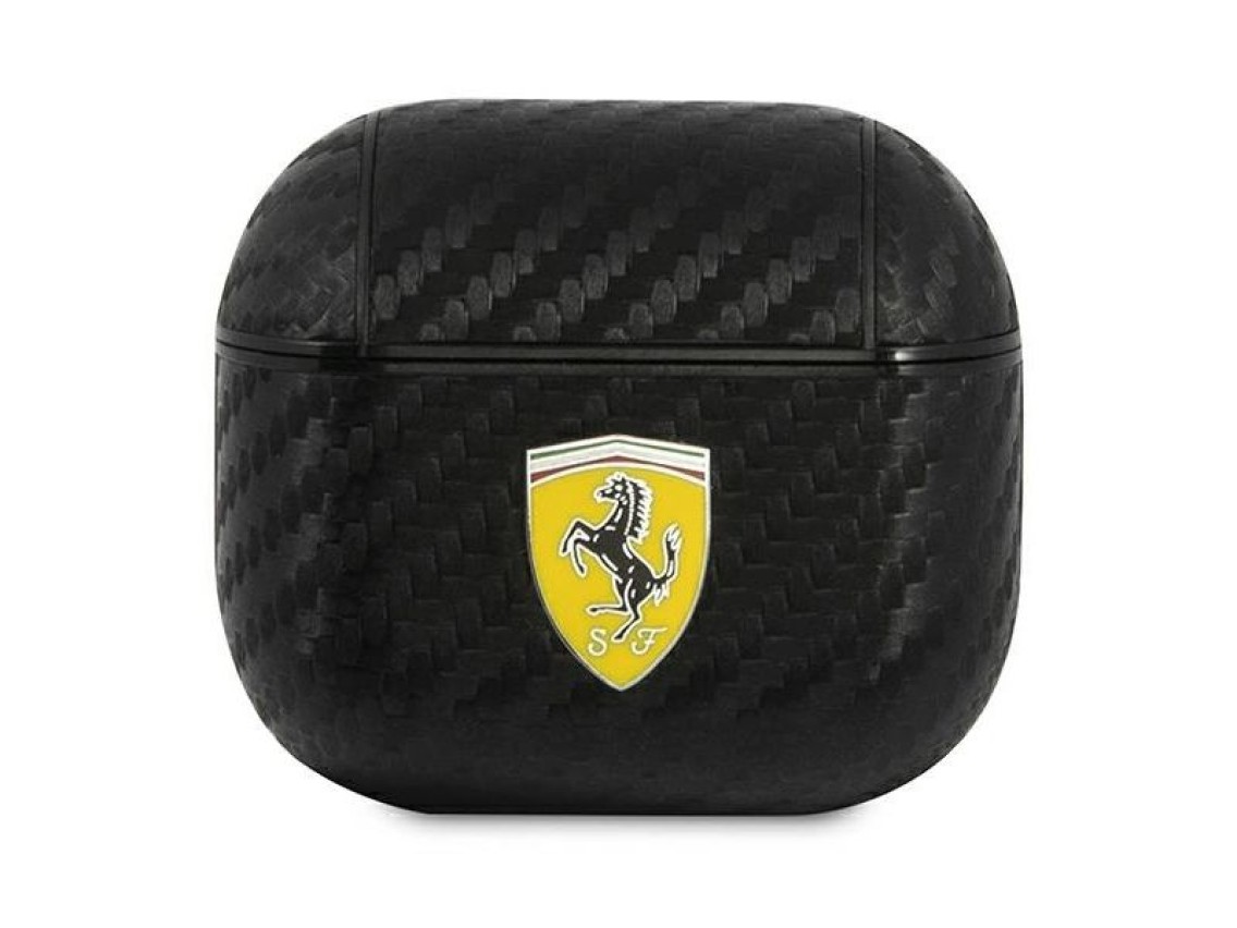 Ferrari FESA3CABK AirPods 3 cover black/black On Track PU Carbon