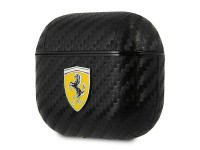 Ferrari FESA3CABK AirPods 3 cover black/black On Track PU Carbon