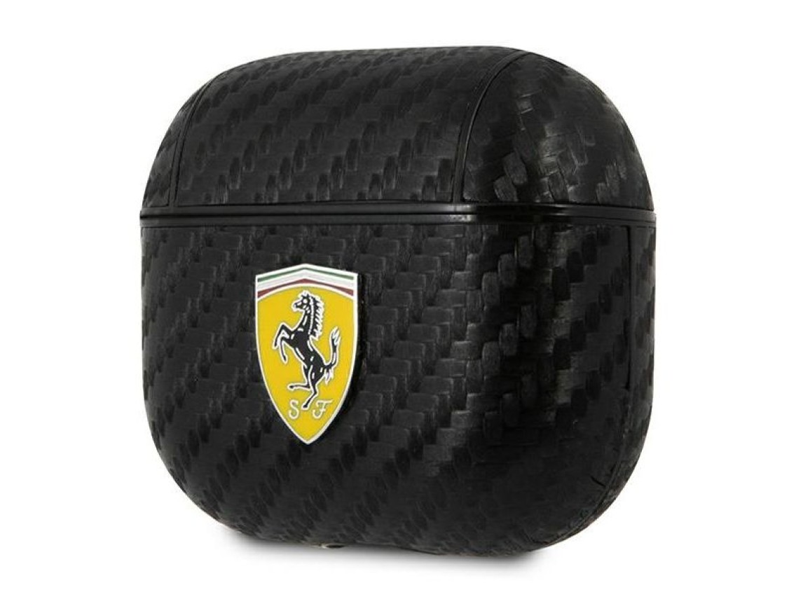 Ferrari FESA3CABK AirPods 3 cover black/black On Track PU Carbon