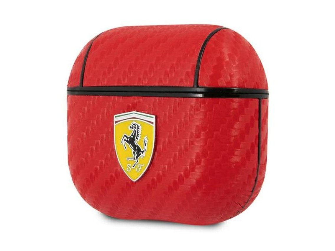 Ferrari FESA3CARE AirPods 3 cover red/red On Track PU Carbon