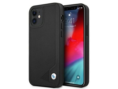 BMW Leather Deboss case for iPhone 12 mini - black BMW Leather Deboss case for iPhone 12 mini - black