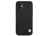 Capa BMW em couro com relevo para iPhone 12 mini - preta Capa BMW em couro com relevo para iPhone 12 mini - preta