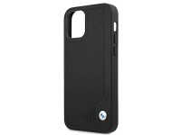 Capa BMW em couro com relevo para iPhone 12 mini - preta Capa BMW em couro com relevo para iPhone 12 mini - preta