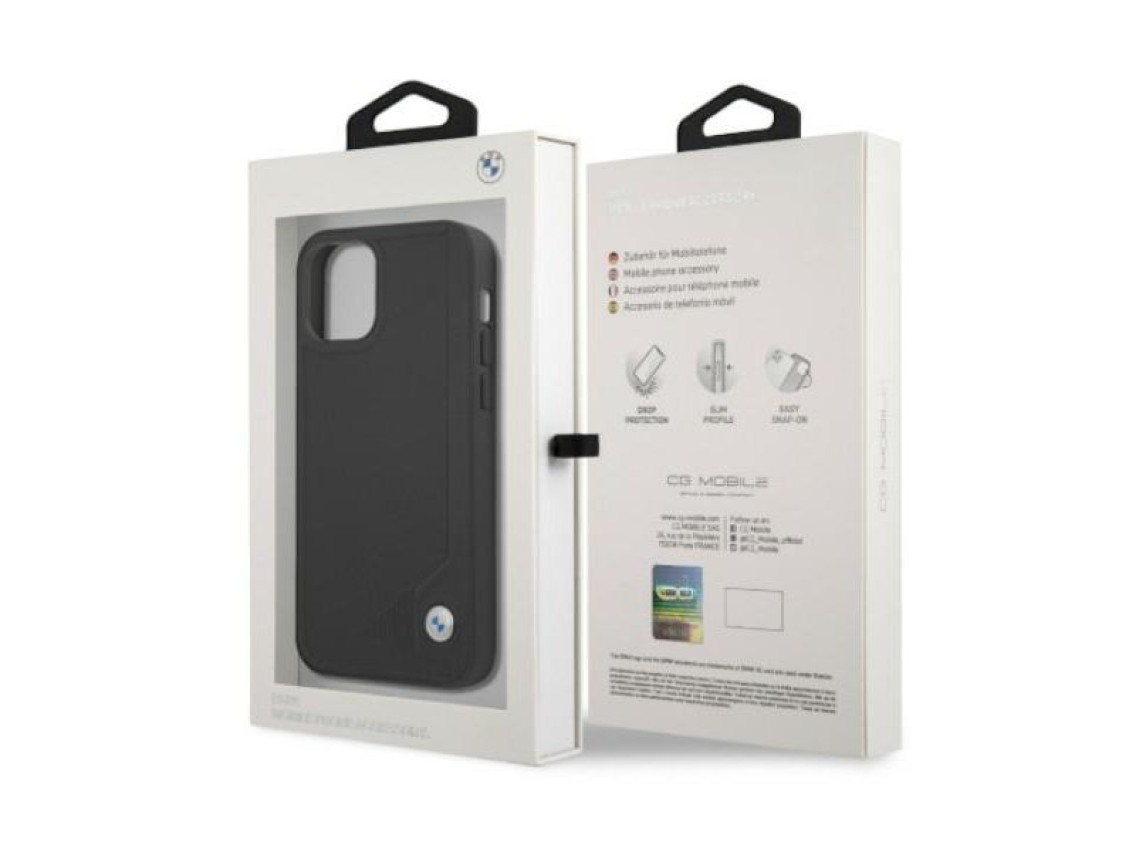 BMW Leather Deboss Case for iPhone 12 Pro Max - Black