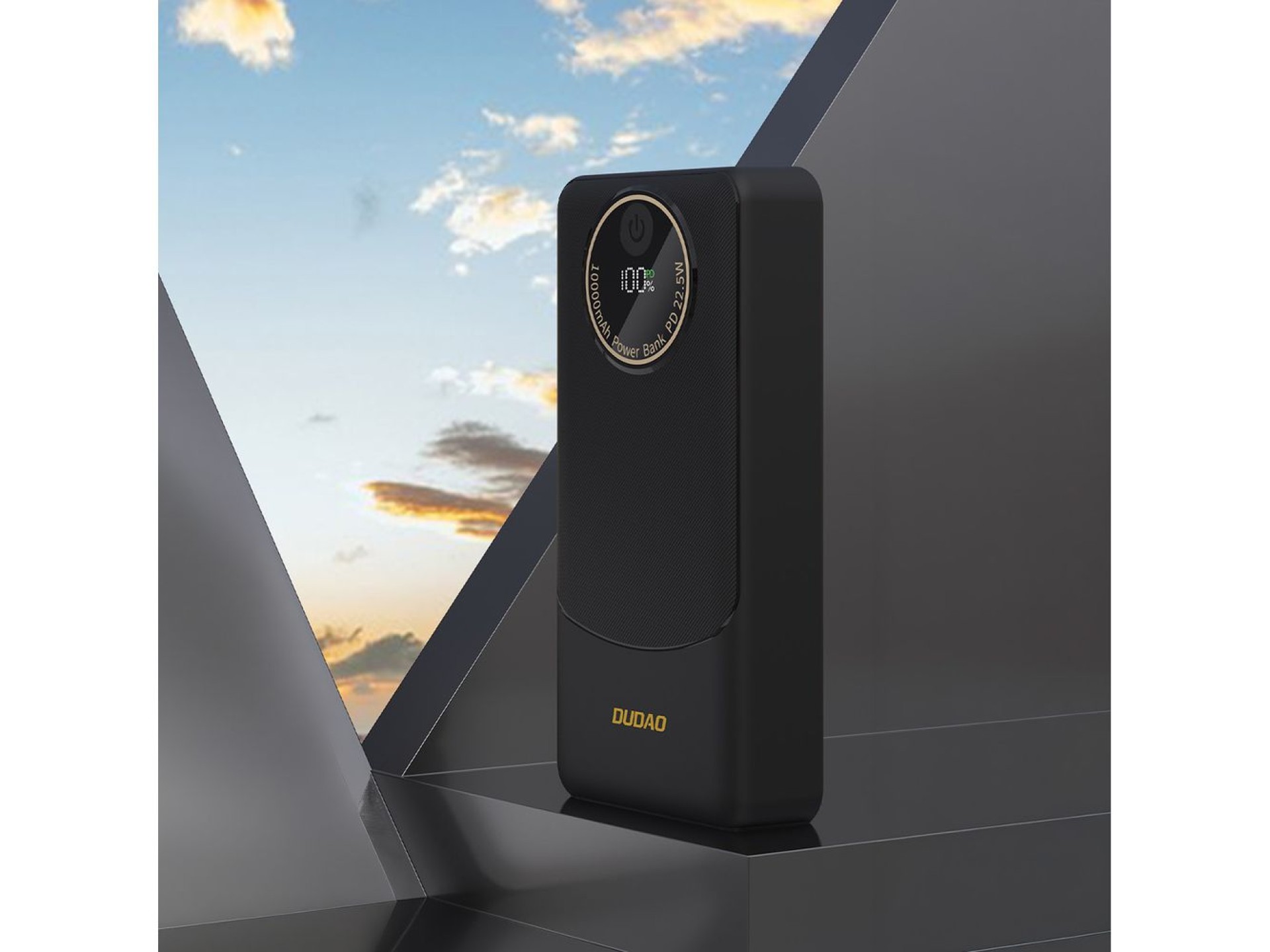 Batería externa Dudao K12Pro de 22,5 W PD, 20000 mAh, USB-A y USB-C - Negra