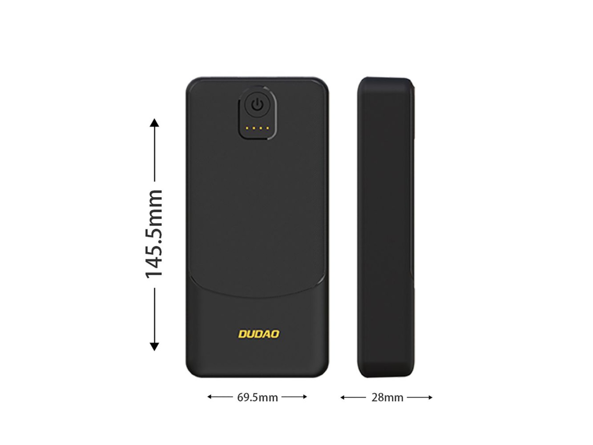 Dudao K10Pro Power Bank 2.4A 20000mAh 2 x USB-A - Black