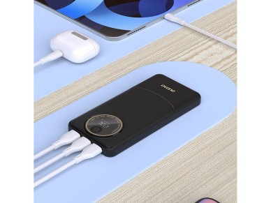 Bateria externa Dudao K12Pro 22,5 W PD 20000 mAh USB-A, USB-C - Preta Bateria externa Dudao K12Pro 22,5 W PD 20000 mAh USB-A, USB-C - Preta