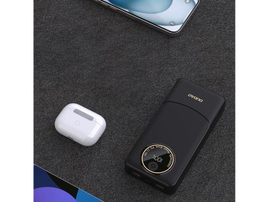 Bateria externa Dudao K12Pro 22,5 W PD 20000 mAh USB-A, USB-C - Preta Bateria externa Dudao K12Pro 22,5 W PD 20000 mAh USB-A, USB-C - Preta