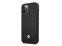Capa BMW em couro perfurado para iPhone 12 / iPhone 12 Pro - Preta Capa BMW em couro perfurado para iPhone 12 / iPhone 12 Pro - Preta