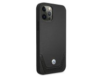 Capa BMW em couro perfurado para iPhone 12 / iPhone 12 Pro - Preta Capa BMW em couro perfurado para iPhone 12 / iPhone 12 Pro - Preta