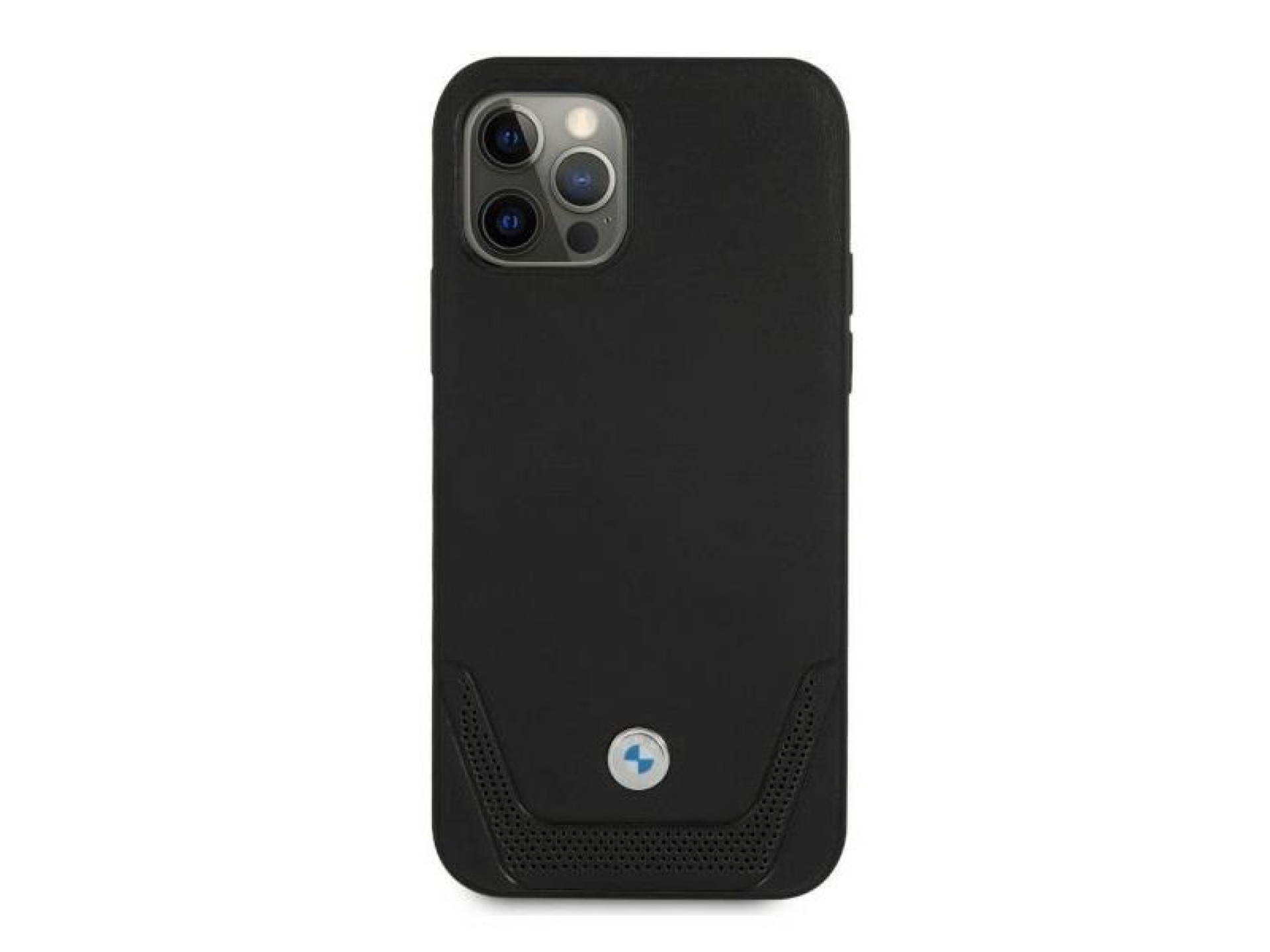 BMW Leather Perforate Case for iPhone 12 Pro Max - Black