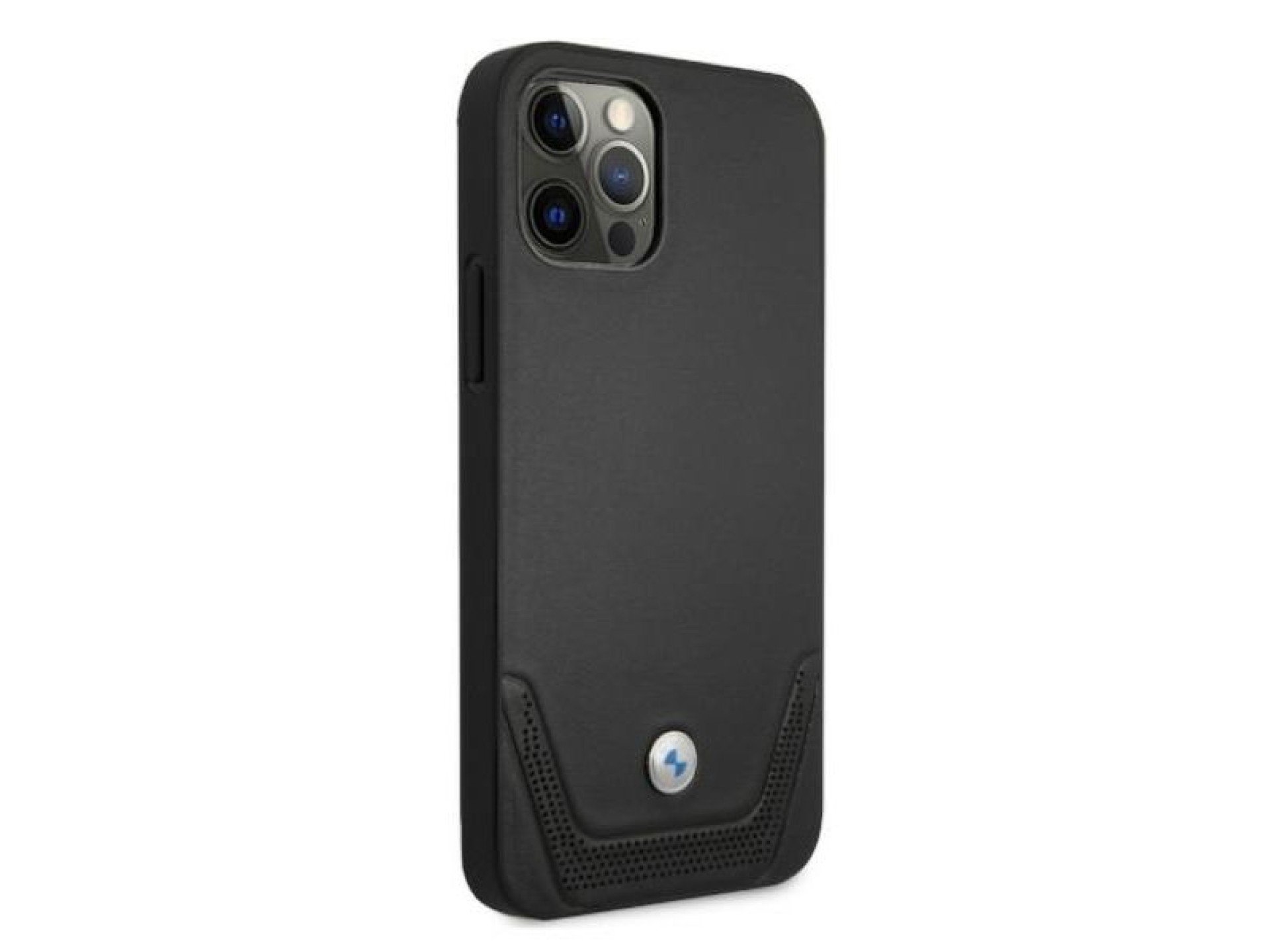 BMW Leather Perforate Case for iPhone 12 Pro Max - Black