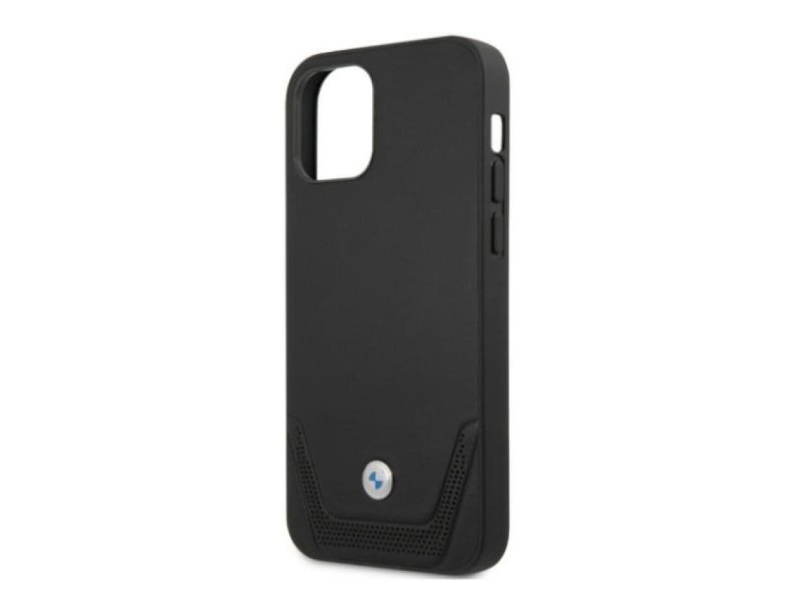 BMW Leather Perforate Case for iPhone 12 Pro Max - Black