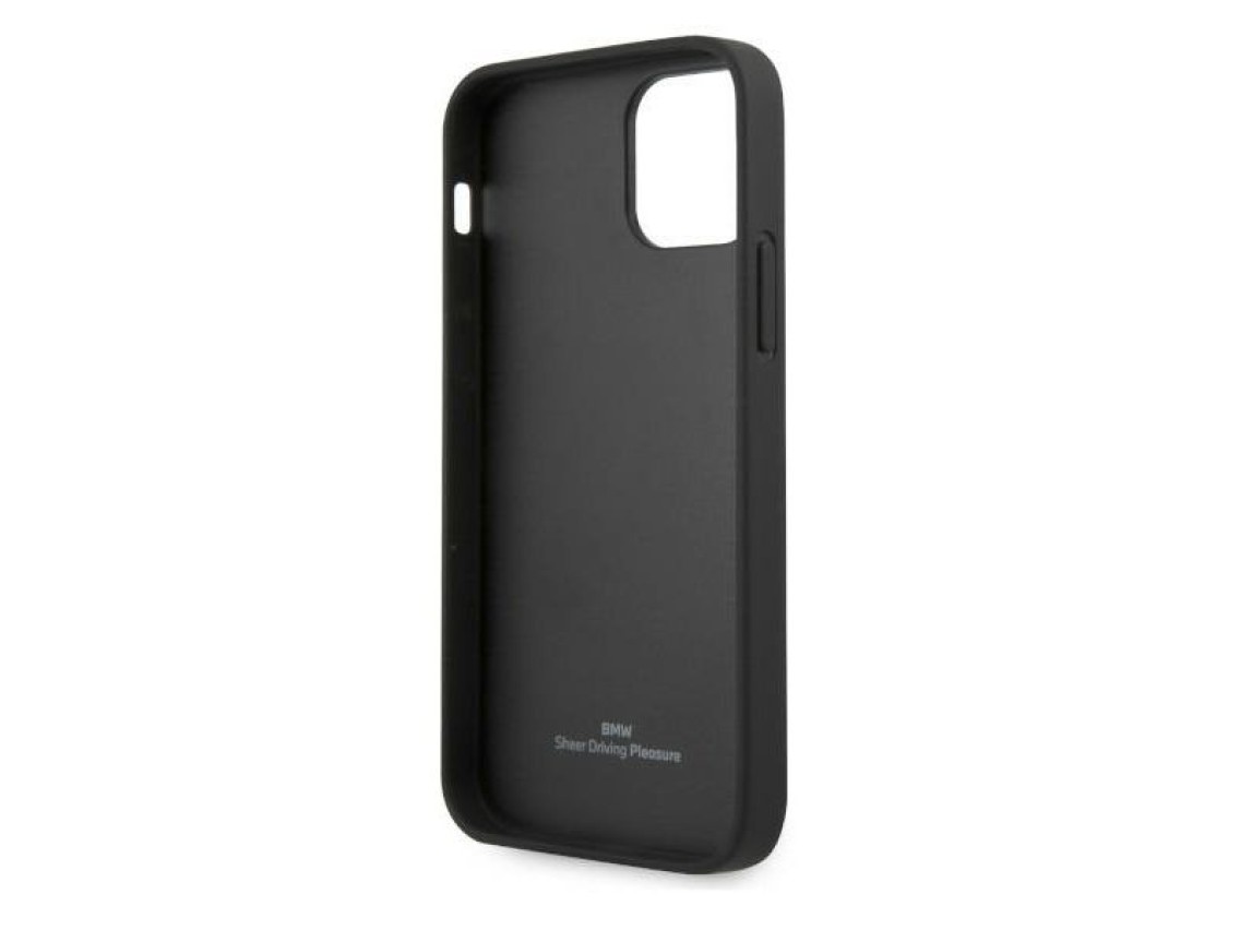 BMW Leather Perforate Case for iPhone 12 Pro Max - Black