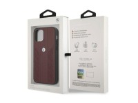 Capa BMW em couro perfurado com curvatura para iPhone 12 Pro Max - Vermelha Capa BMW em couro perfurado com curvatura para iPhone 12 Pro Max - Vermelha