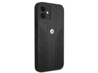 Funda BMW de cuero curvada perforada para iPhone 12 mini - Negra Funda BMW de cuero curvada perforada para iPhone 12 mini - Negra