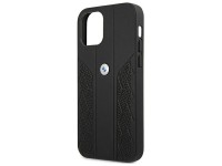 Funda BMW de cuero curvada perforada para iPhone 12 mini - Negra Funda BMW de cuero curvada perforada para iPhone 12 mini - Negra
