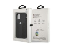 Funda BMW de cuero curvada perforada para iPhone 12 mini - Negra Funda BMW de cuero curvada perforada para iPhone 12 mini - Negra