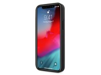 Capa BMW em couro perfurado com curvatura para iPhone 12 / iPhone 12 Pro - Preta Capa BMW em couro perfurado com curvatura para iPhone 12 / iPhone 12 Pro - Preta