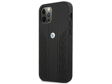 BMW Leather Curve Perforate Case for iPhone 12 Pro Max - Black BMW Leather Curve Perforate Case for iPhone 12 Pro Max - Black