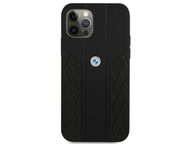 BMW Leather Curve Perforate Case for iPhone 12 Pro Max - Black BMW Leather Curve Perforate Case for iPhone 12 Pro Max - Black