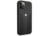 BMW Leather Curve Perforate Case for iPhone 12 Pro Max - Black